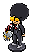 Habbo in Black Figurine