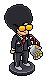 Habbo in Black Figurine