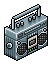 Silver Boombox