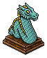 Teal Dragon Lamp