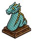 Teal Dragon Lamp