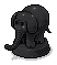 Rare Black Elephant Statue