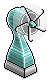 Teal Powered Fan