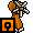 Orange Powered Fan