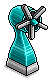 Turquoise Powered Fan