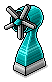 Turquoise Powered Fan