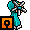 Turquoise Powered Fan