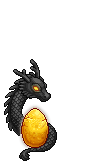 Regal Black Dragon Egg Statue