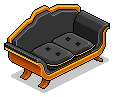 Regal Black Throne Sofa