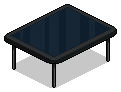 Black four-leg table