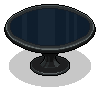 Black round dining table