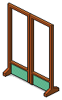 Wooden screen - aqua