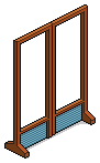 Wooden screen - blue