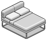 Grey Norja Double Bed