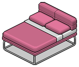 Pink Norja Double Bed