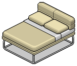 Cream Norja Double Bed