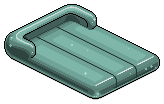 Teal Plasto Air Mattress
