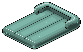 Teal Plasto Air Mattress