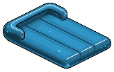 Sky Blue Plasto Air Mattress