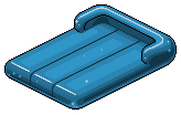 Sky Blue Plasto Air Mattress