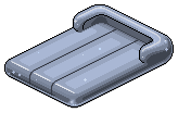 Blue Satin Plasto Air Mattress