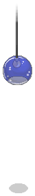 Deep Blue Plasto Hanging Light