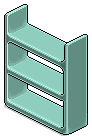 Teal Plasto Shelves