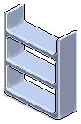 Blue Satin Plasto Shelves