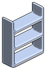 Blue Satin Plasto Shelves