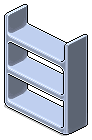 Blue Satin Plasto Shelves
