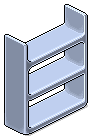 Blue Satin Plasto Shelves