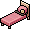 Rattan Pink Bed