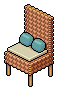 Rattan Blue Chair