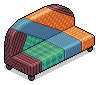 Patchwork Orange Sofa
