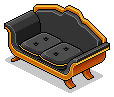 Regal Black Throne Sofa