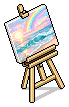 Pastel Rainbow Easel