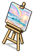 Pastel Rainbow Easel
