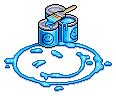 Blue Smiley Paint