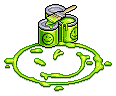 Green Smiley Paint