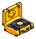 Yellow Smiley Record Player