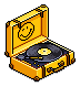 Yellow Smiley Record Player