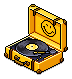 Yellow Smiley Record Player