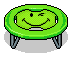 Green Smiley Trampoline