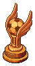 Bronze Winged Football Trophy