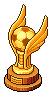 Gold Winged Football Trophy