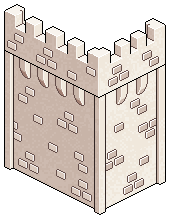 Rosy Castle Wall