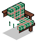 Checkered Arm Chair