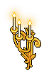 Golden Candle Holder