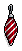 Tall Red Striped Bauble