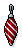 Tall Red Striped Bauble